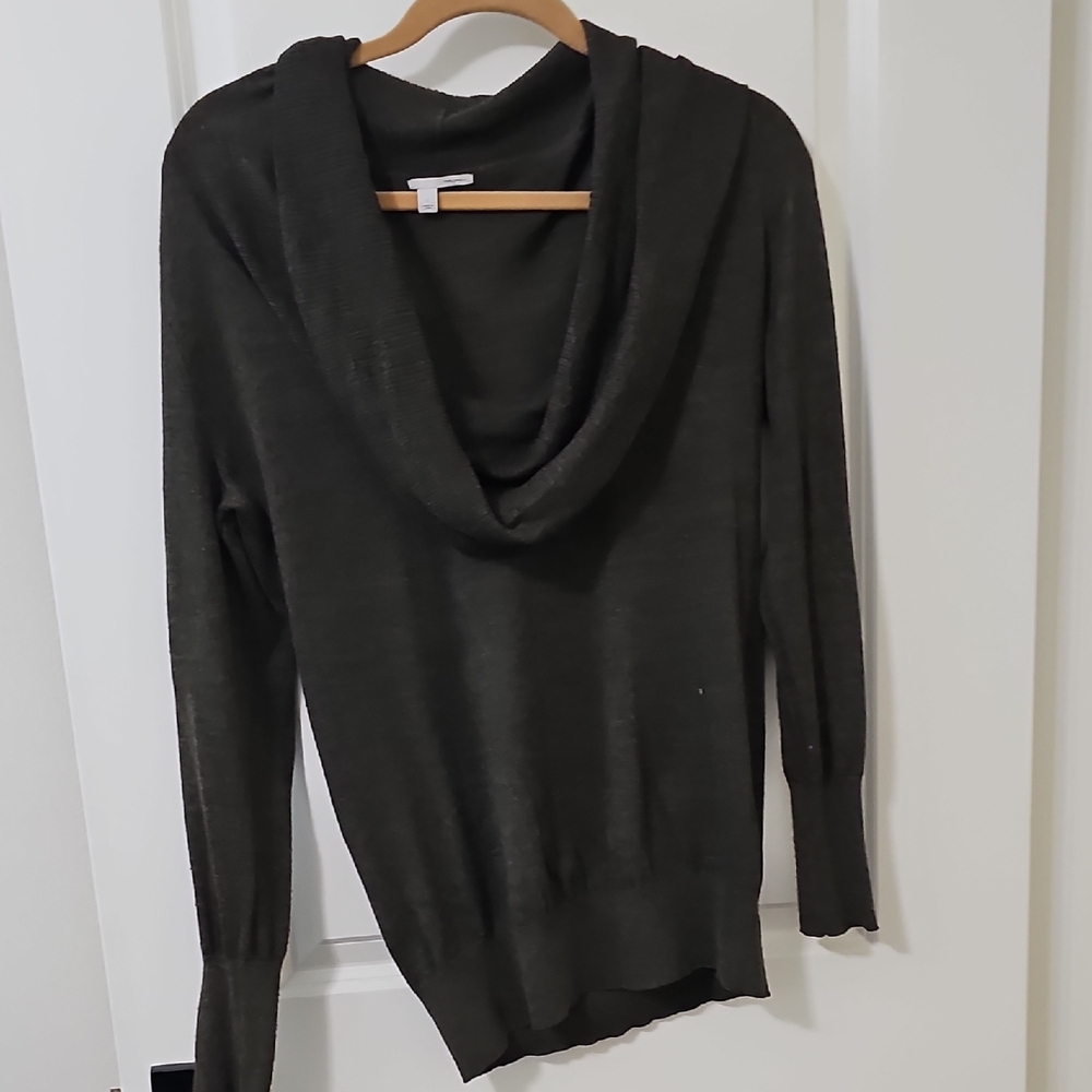 Halogen Olive Green Cowl Neck Sweater, Size L
